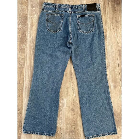 Harley Davidson Jeans Blue Med. Wash Bootcut Cotton Denim Women’s Sz 16P Petite - Picture 6 of 7